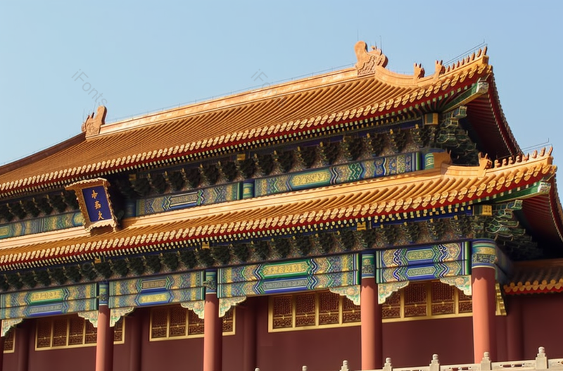 北京故宫黄色阁楼建筑景观图,高清,摄影图,摄影图片,图片大全,摄影图免费下载